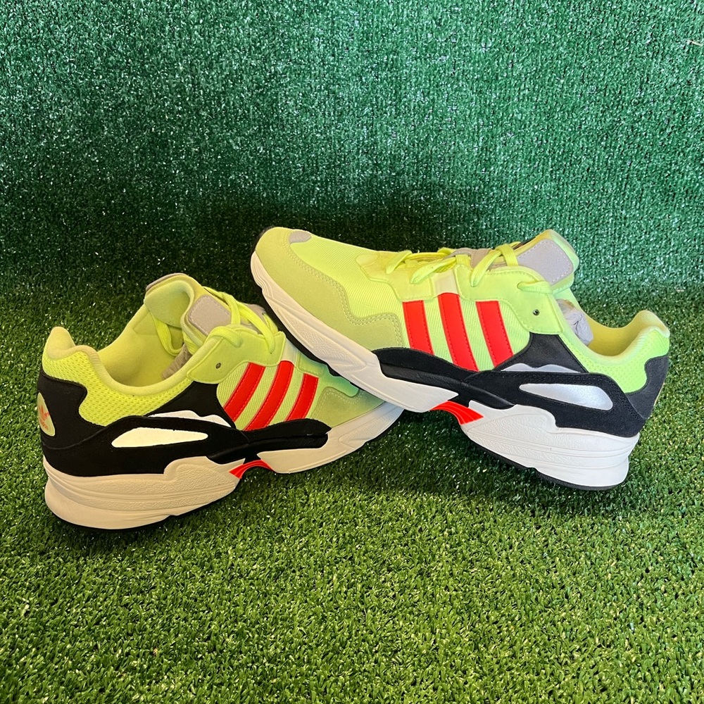 ADIDAS ORIGINALS MEN'S YUNG-96 LOW TEXTILE SHOE EE7246 YELLOW/BLACK/RED SIZE:12